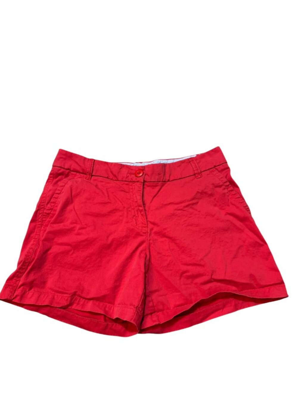 Crown & Ivy Women's Caroline Shorts Size 6 Red Casual Cotton Shorts